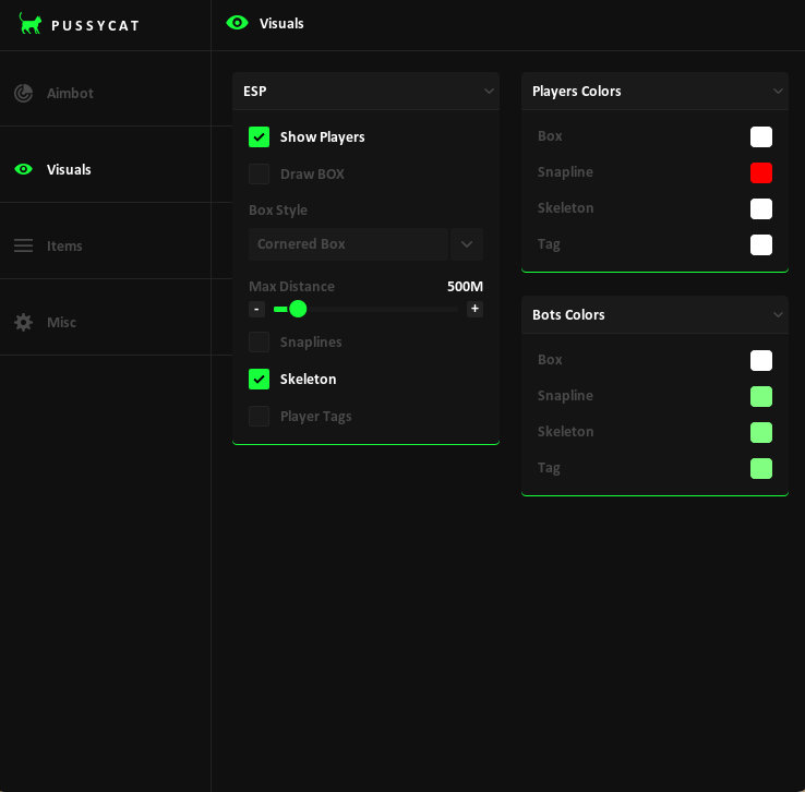 deadside-pussycat-cheat-hack-radar-crosshair-thickness-item-loot